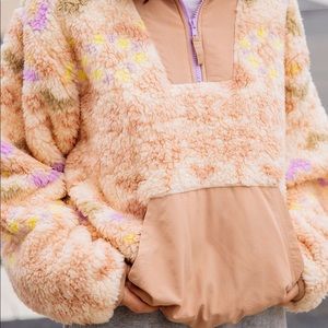 urban outfitters sherpa fleece popover jacket